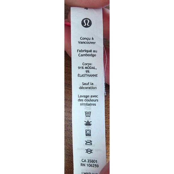 Lululemon Modal Pleated Shoulder Tank Top in Red Rock, Sz 4 - Picture 11 of 11